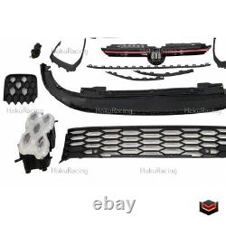 ABS GTI LOOK FRONT BUMPER FULL KIT FOG LAMPS GRILL TRIM for VW GOLF 8 MK8