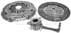 Clutch Kit 3pc (Cover+Plate+CSC) fits VW GOLF Mk4, Mk4 GTI 1.8 2.8 1.9D 99 to 06