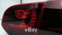 Customized RED SMOKED LED Taillights Taillamps for 08-13 MK6 GTI GTD TSI
