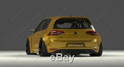 FRP Wide Body Kit(Lip, Fender, Wing) For 15-17 Golf MK7 GTI PD RB Style