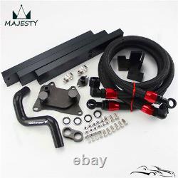 Fit VW Golf MK7 GTI AN10 13 Rows Oil Cooler Full Kit For Engine EA-888 III Black
