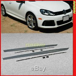 For 10-14 VW Golf GTI MK6 IV R20 Style Side Skirts Body Kit R Package withHardware
