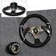 For Volkswagen Jetta Golf GTI 320MM Steering Wheel Hub Adapter Black Horn 6-Hole