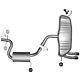 For Vw Golf 5 2,0 Gti 200 Ps 147 kW exhaust system middle rear box Kit v