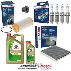 For Vw Golf Gti Performance Dsg Mk7 A7 5g 2.0 Bosch Service Kit & 6l Castrol