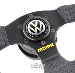 Genuine Momo Team 280mm steering wheel, hub kit, VW horn. Beetle 1300 1302 1200