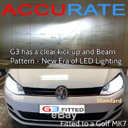 H7 G3 COB LED Headlight Bulbs Kit 7600 Lumens Canbus 72W DRL VW Golf MK6 MK7 NEW