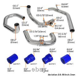 Intercooler Kit Bolt on + Pipes + BOV For VW Jetta Golf GTI MK4 1.8T 01-05 Blue