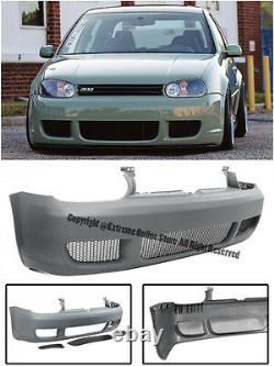 R32 Style Front Bumper Cover With Black Mesh Grille For 99-05 VW Golf MK4 GTI IV