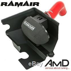 RAMAIR MK7 Golf GTi Induction Kit Air Filter with Heat Shield & Red Intake Hose
