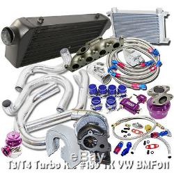 T3/T4 Turbo Kit+Oil Cooler Kits fit 98-05 VW Golf Jetta GTI 1.8T Bolt on