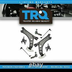 TRQ 8pc Steering Suspension Kit Ball Joint Control Arm Tie Rod Sway Bar Link