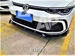 VW Golf MK8 GTI GTD R Line Carbon Fibre Front Splitter Lip Body Kit 2020+