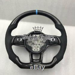 Vw golf r gti mk7 mk7.5 carbon fiber steering wheel -kit lip bar gt wing spoiler