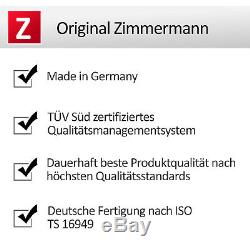 Zimmermann Sport Bremsen Kit Set + 4 Bremsscheiben + 8 Bremsbeläge + Vo + Hi